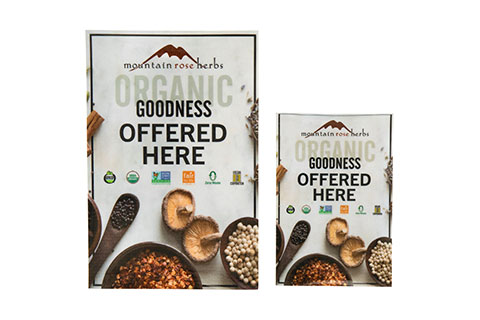Mountain rose herbs promotional window cling